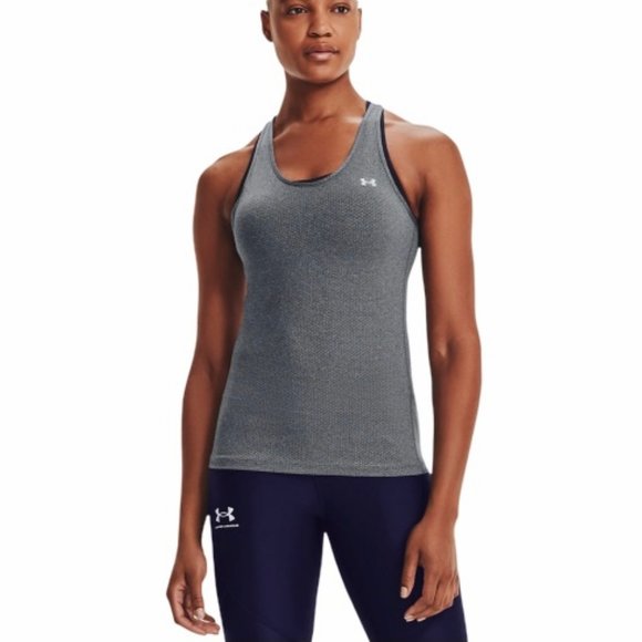🌹 SALE 🌹 Under Armour T-Shirts Tank Gray Stretch Women's Size UA 1328962 396 - Picture 3 of 7